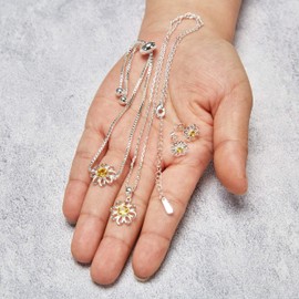 Philip Jones 3pc Daisy Bracelet Set Created with Zircondia® Crystals