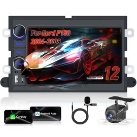 Car Radio Stereo for Ford F150 2004 2005 2006 2007 2008 : (2+64G) 7 Inch HD Touchscreen Head Unit with Carplay/Android Auto GPS Navigation - 1280 * 800 Backup Camera FM SWC 5GWIFI