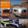 Nilight 4Inch Round Trailer Tail Light 2PCS 24LED Red Stop