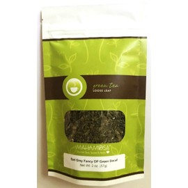 Mahamosa Earl Grey Fancy OP Green Decaf 2 oz - Decaffeinated Green Tea Blend Loose Leaf (with lemon peel, orange blossoms, natural bergamot flavoring)