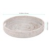 SENJEOK 2 PCS 11.8 x 2 Inch Rattan Serving Tray