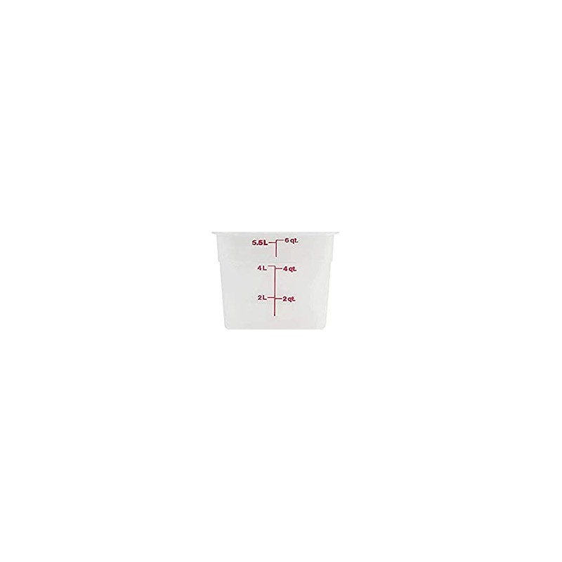 Cambro 6SFSPP190 Translucent Food Container with Lid, 6-Quart