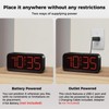 Acedeck Battery Operated Digital Clock: Cordless Small Alarm Clock for