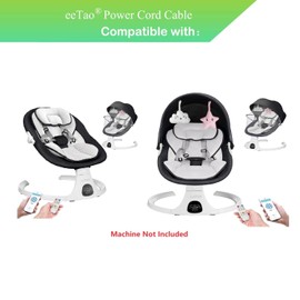 eeTao USB Charging Cable Compatible with JUITOY 3 in 1 Electric Baby Swings for Infants to Toddler Baby Swing Power Supply Cord Adapter Charger