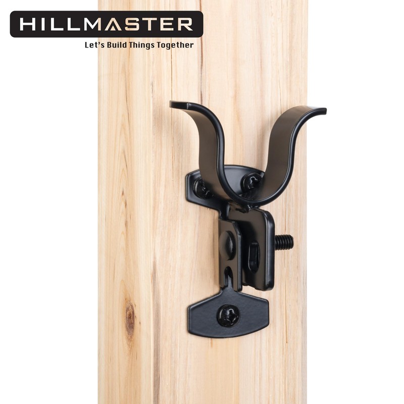 HILLMASTER 1-3/8" Flat Back Wall Mount Chain Link Fork Latch,