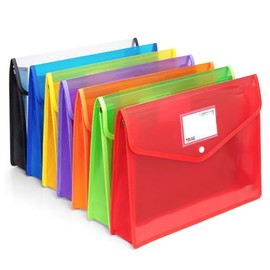 Carpetas de plástico para archivos, organizador de archivos expandible, transparente, portátil, gran capacidad, tamaño A4B4, para oficina, escuela de 