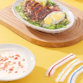 Pack of 100 Plastic Food Storage Covers, Elastic Sealing Bags, Reusable Sealing Bags, Food Cover for Food Storage