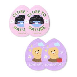 Kakao Friends Chunsik Neo Goods Makeup Ruby Cell Puff, 2 small packs of 2 / 춘식이 네오 굿즈 메이크업 루비셀 퍼프 소형 2개입 2개