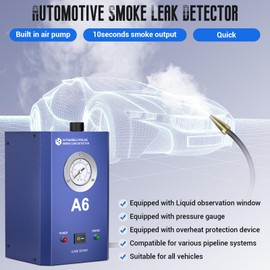 KOLSOL Automotive Smoke Leak Detector with Pressure Gauge, Smoke Machine Built-in Air Pump, DC12V Car Smoke Detector Test Leak in Vehicle Pipe Systems for Cars, Motorcycles, Snowmobiles, ATV, Boats