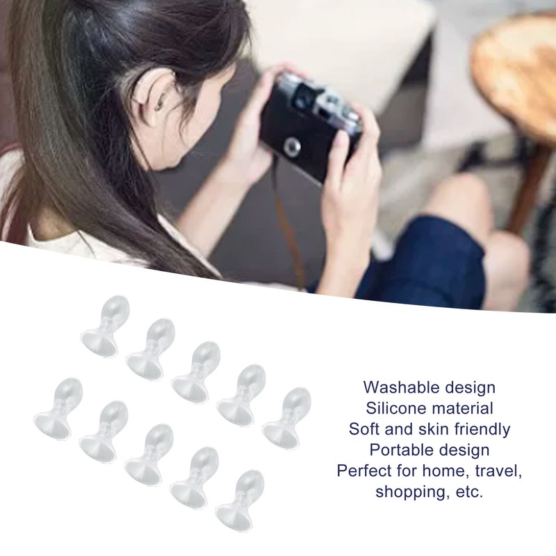 10pcs Hearing Amplifier Dome Silicone Ear Tip Earplug Replacement Accessory