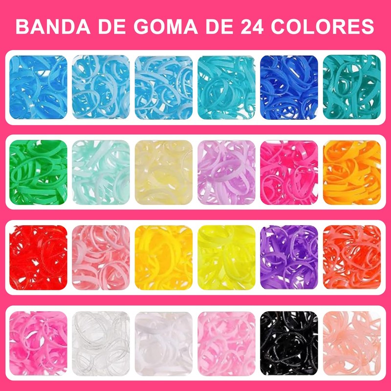 2000 Mini Bandas de Goma, Accesorios para Cabello para Niños