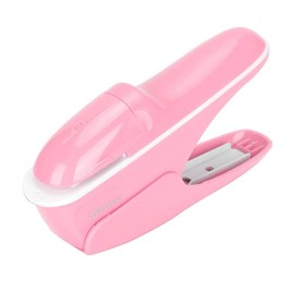 Crisis Staple-Free Stapler, Stapleless Paper Stapler, Eco-Friendly Hand Stapleless Stapler, for Office School with Comfortable Handle Easy to Operate(Pink)