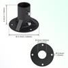 Insaga Chain Link Fence Post 2'' Floor Flange Base, Heavy