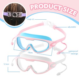 TELAIN Pack of 2 children's diving goggles, UV protection, swimming goggles for boys and girls, 3-15 years, pool, water, swimming