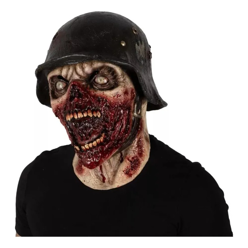 Máscara Zombie 1945 Soldado Guerra Halloween Terror Multicolor