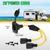 Filluck 15A 20 Inch AC Port Plug,125V RV Shore Power