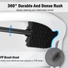 Indecor Home Brushed Nickel Toilet Bowl Brush with Holder, Durable