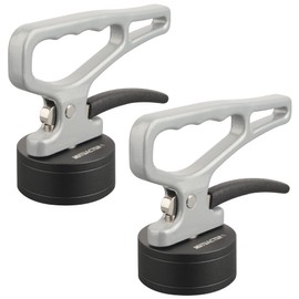 MUTUACTOR Heavy Duty Magnetic Lifting Handle,2PCS Powerful Neodymium Magnet with Sturdy Handle for Carrying,Easily Release Magnet Tools Lifter for Transferring Heavy Plate Cylinder Steel Block