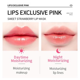 Sweet Strawberry Lip Mask-Remove Dead Skin Moisture Essence Make Your Dry Lip Attractive Tender And Shiny Lip Sleeping Mask (20pcs）