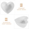 SHOWERORO Heart Shaped Ceramics Bowl White Ceramic Dish Dessert Salad