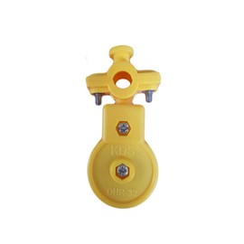 1 x 32 mm swivel roller, single pulley made of plastic, single sheave pulley for use of cables, ropes, cords etc