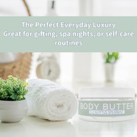 Luxiny Whipped Body Butter for Women & Men – Non-Greasy, Plant-Based Moisturizer with Shea Butter & Essential Oils – Hydrates, Softens & Nourishes Dry Skin (8 oz, Eucalyptus Spearmint)