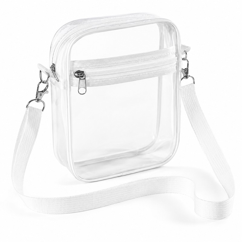 Clear Stadium Approved Crossbody Bag – Transparent PVC Shoulder Purse