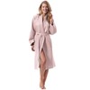 Morgenstern Women's Lightweight Bathrobe, 100% Cotton, Waffle Pique, pink