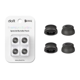 diofit Premium Multi-Flange Eartips Compatible with Galaxy Buds3 Pro (Black, Small)