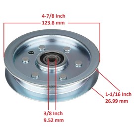 H&H bros Deck Flat Idler Pulley for Cub Cadet M48 M50 M60 M72 Tank ZT60 3660 Zero Turn