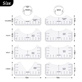 12pcs Tshirt Ruler Guide for Vinyl Alignment, T Shirt Measurement Accessories Tools for Cricut Heat Press & Cameo & HTV Transfer Vinyl, Stocking Stuffers Gifts for Women，Christmas Gifts for Mom