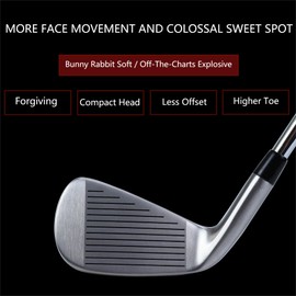 POSSOT Golf Irons Individual, Golf Iron Set for Men (5,6,7,8,9 and Piching Wedge or Golf Hybrid Right Handed with Regular Flex Steel Shaft, 6