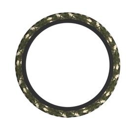 WZYWHJ Steering Wheel Cover - Protects and Decorates Your Car - Easy Installation - Suitable for Cars, SUVs, ATVs, and Trucks Army Camouflage Printed