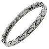 Stargems® PURE TITANIUM MAGNETIC BRACELET CLASSIC DESIGN SILVER DOUBLE STRENGTH