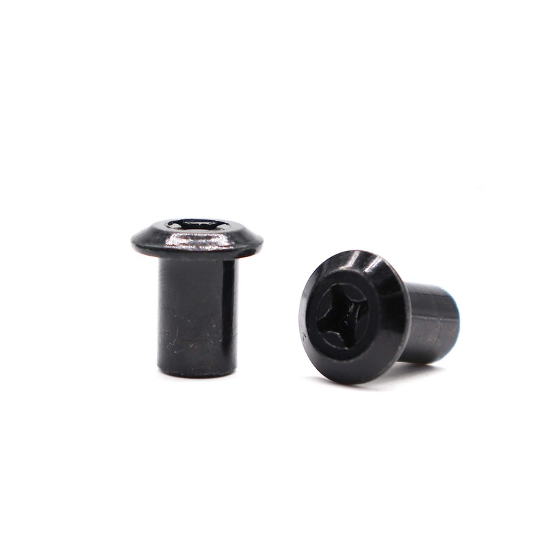 binifiMux 10-Pack M6 45mm Black Rivet Phillips Connecting Bolts Dowel