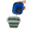 SAMMART 10L (2.6 Gallon) Collapsible Rectangular Handy Basket/Bucket (Grey/Dark Sea