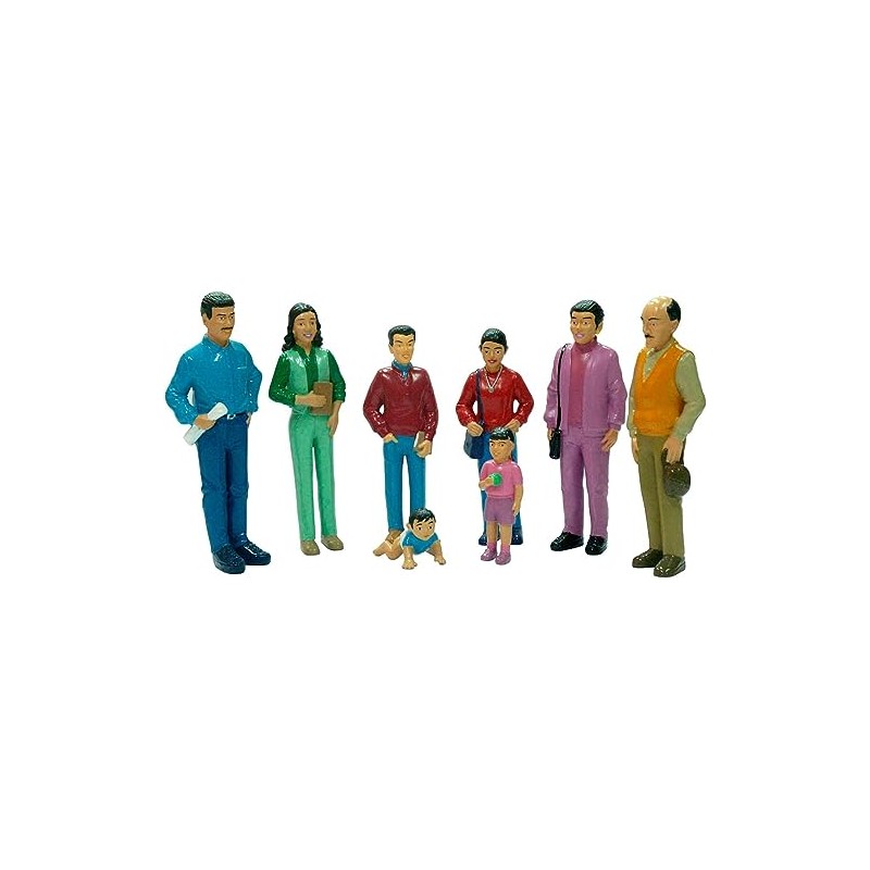 Miniland Miniland27398 Hispanic Family Figures, Multi-Color