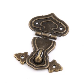 FSSTUD 8 Pcs Small Antique Bronze Hasp Mini Box Padlock Latch Decorative Vintage Lock Clasp Wooden Box Locking Hasp Jewelry Box Latches Hardware