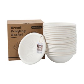 Round Pulp Sourdough Banneton Bread Proofing Basket Set 20 Bread Baking Supplies with 100pcs Disposable Non-Woven Liners for Professional and Homemade Artisan Bread