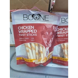 Boone Chicken Wrap Twist Dog  Treats  2 Bags Free Shipping 6/26