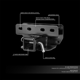 Class 3 Trailer Hitch 2 Inch Receiver Compatible with 2021-2024 Ford Bronco 4000 LBS Toring Capacity Powdercoated Carbon Steel 2021 2022 2023