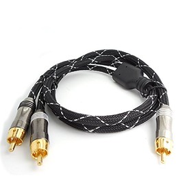 AKORD ® 1 TO 2 RCA MALE SUBWOOFER AUDIO CABLE LEAD -2 WAY Y PHONO SPLITTER (3 Metre)