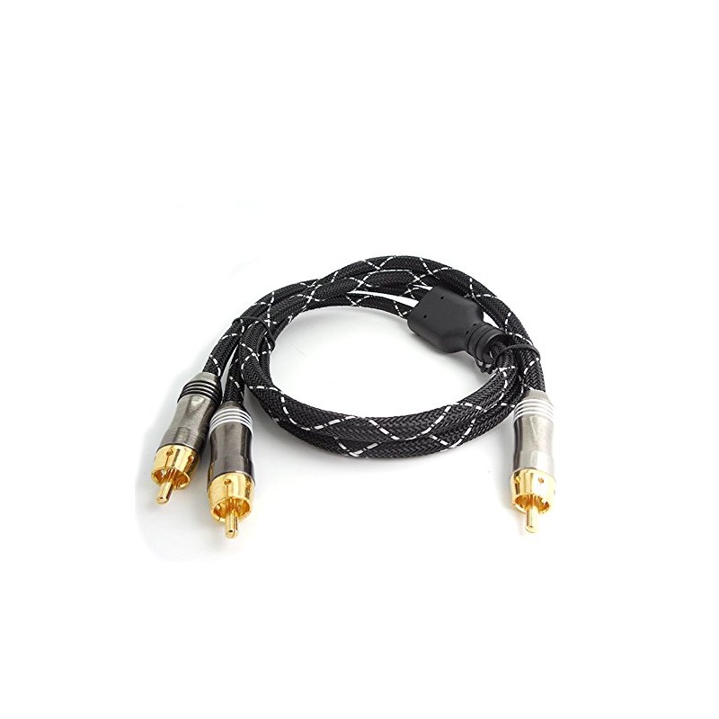 AKORD ® 1 TO 2 RCA MALE SUBWOOFER AUDIO CABLE