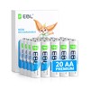 EBL AA Batteries 20 Pack Non-Rechargeable 1.5V Alkaline Double A