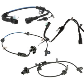 ISUMO 4 Pieces 47510-TBA-A02 47560-TBA-A02 57455-TBA-A03 57450-TBA-A03 4 Pcs ABS Wheel Speed Sensor Font Left ?Right Compatible with Honda Civic 2016-2020, Black
