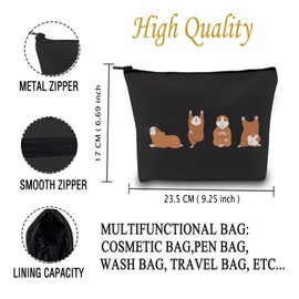 PYOUL Guinea Pig Lover Gift Funny Guinea Pig Makeup Bag Guinea Pig Mom Cosmetics Bag Guinea Pig Owner Zipper Travel Pouch (Guinea Pig B EU)