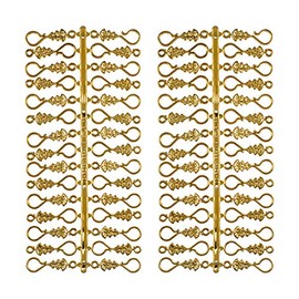 Pack of 60 Christmas Baubles Hooks 'Golden Christmas Tree' Hanger Christmas Tree Bauble Pendant