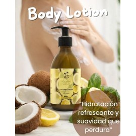OLEUM VITAE Kit Dúo Cocomint Fresh Coco, Limón, Menta. Crema Corporal y Hair & Body Oil aceite para cabello y Cuerpo. Hidratación Profunda