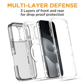 AICase for iPhone 17 Pro Case Clear with Magsafe Heavy Duty Drop Protection Full Body Rugged Shockproof/Dust Proof Triple Layer Transparent Military Protective Tough Durable for iPhone 17 Pro 6.3"_4
