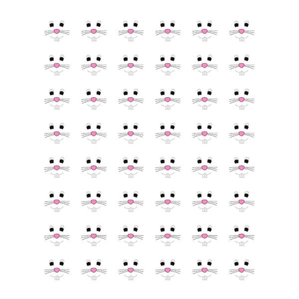 Stickers Decals Decorative 48 Easter Bunny FACE Envelope Seals Labels